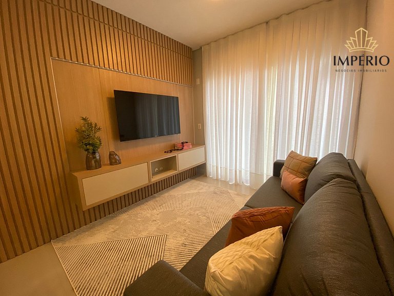 007 - Apartamento a 50m da praia Finamente Mobiliado