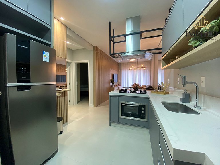 007 - Apartamento a 50m da praia Finamente Mobiliado