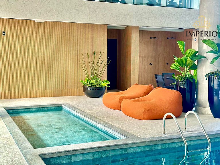 007 - Apartamento a 50m da praia Finamente Mobiliado