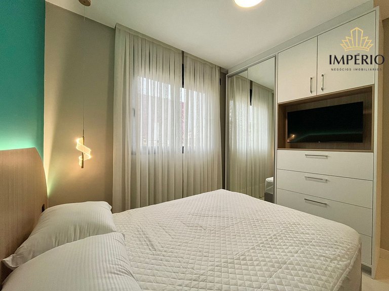 115G - Lindo apto a 200m da praia