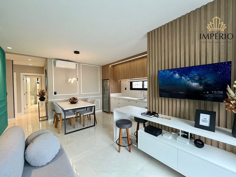 115G - Lindo apto a 200m da praia